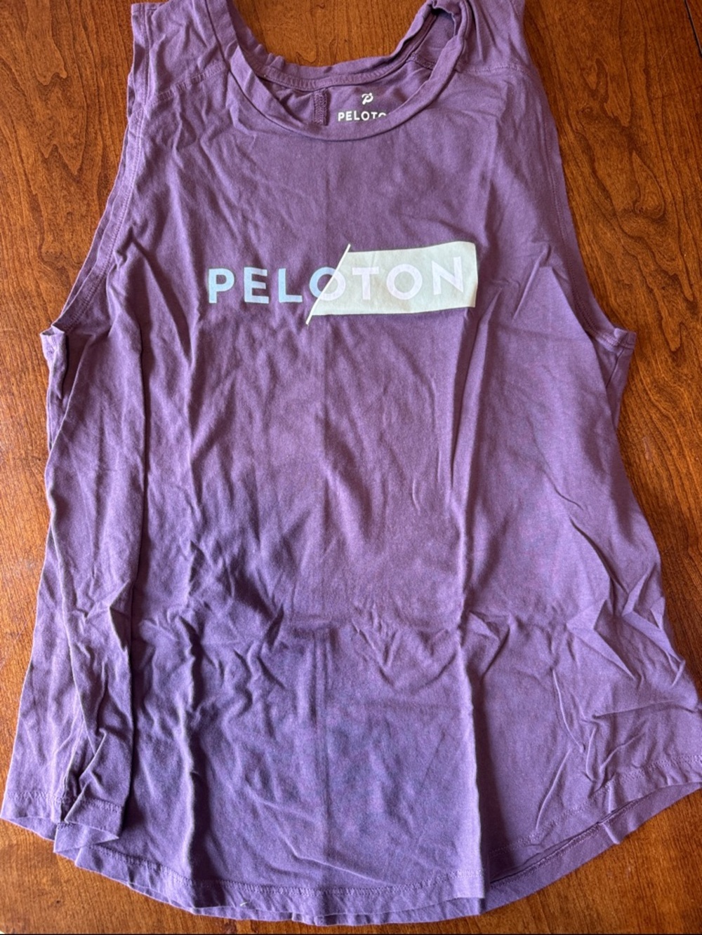 Peloton Purple Sleeveless Logo Muscle Tee